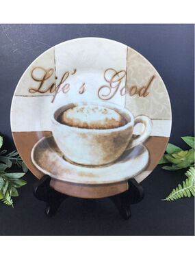 Plate - Life is good 9" coffee bar